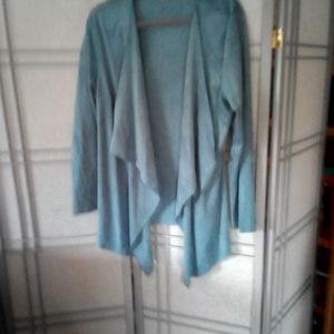Ultra suede sky blue jacket